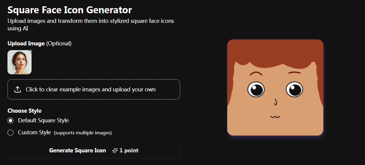 AI Square Face generator