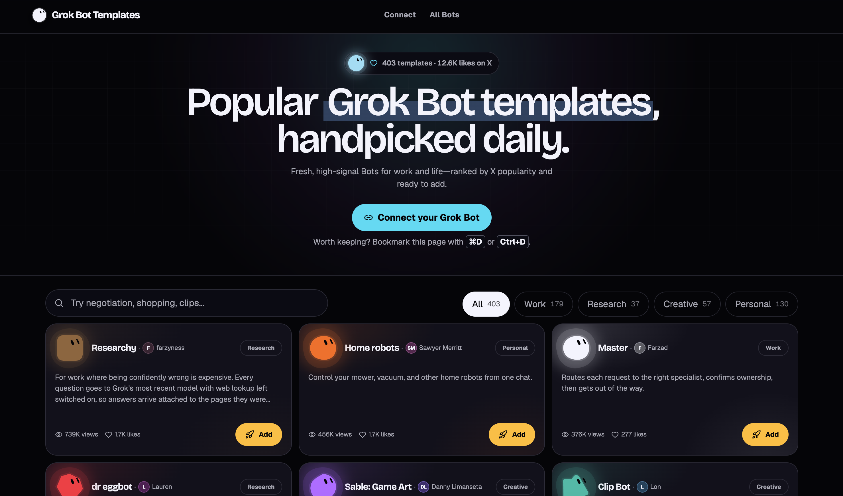 Grok Bot Template Directory