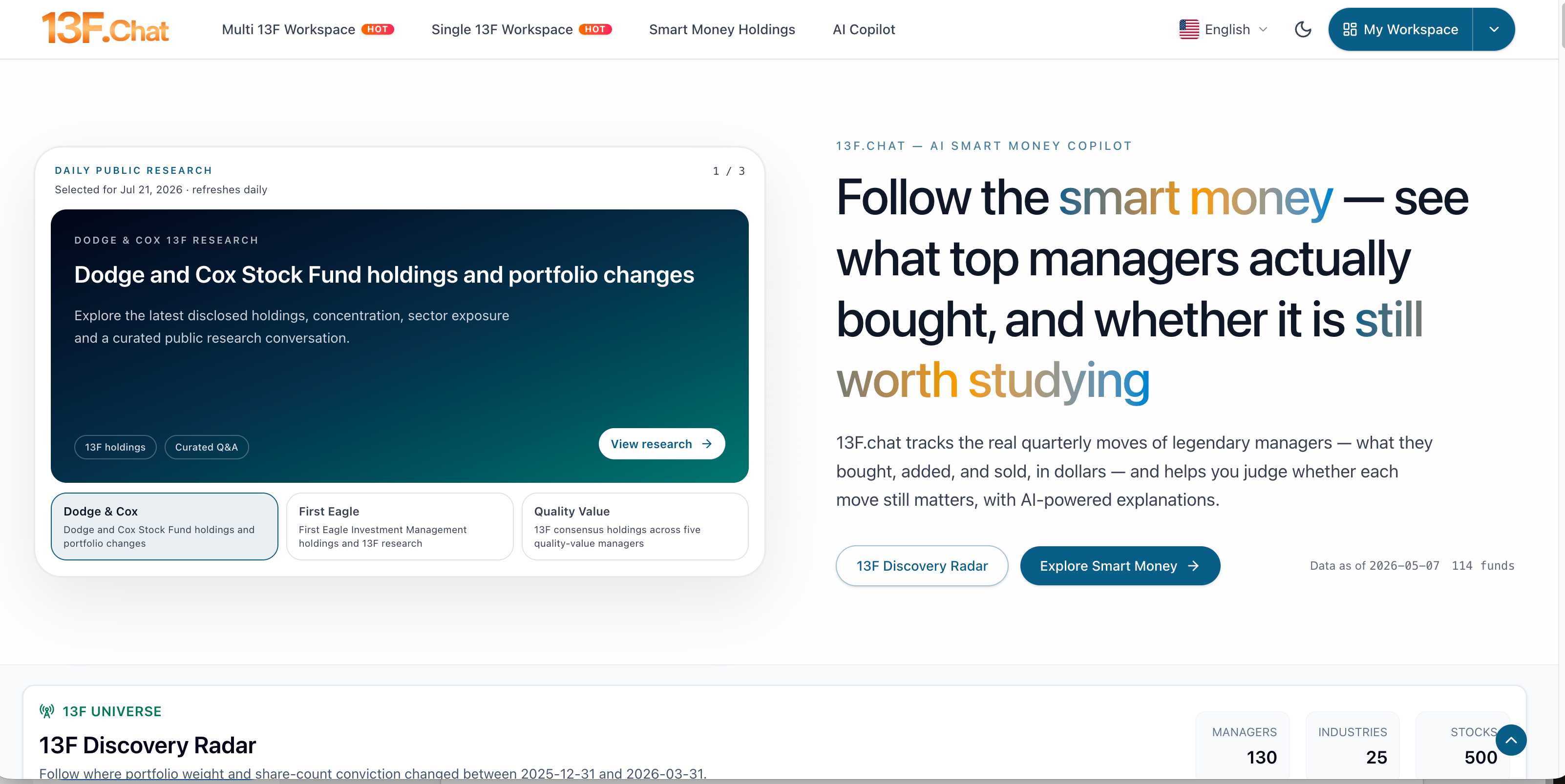 13F Holdings Chat and AI Portfolio Research