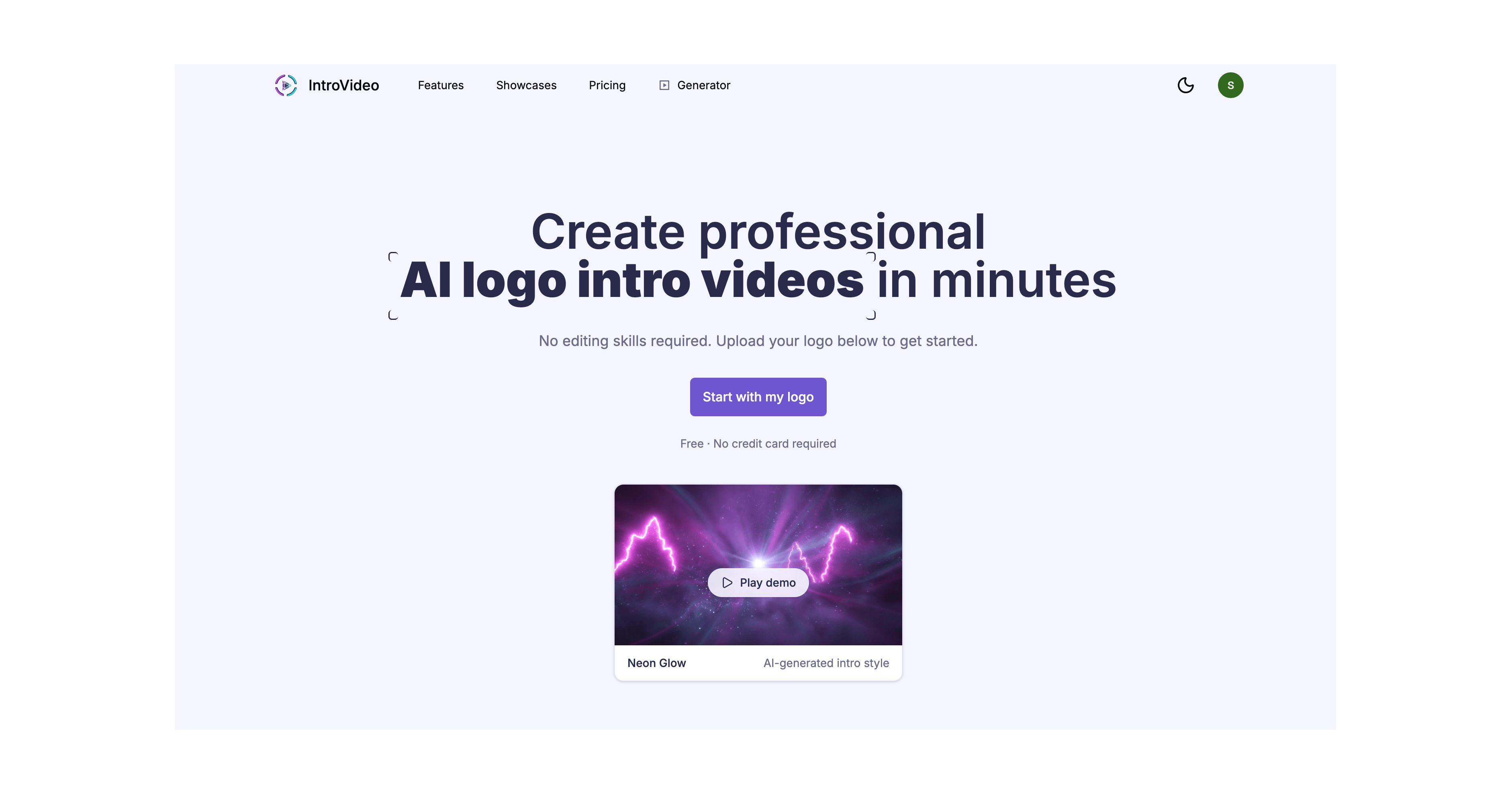 AI Logo Intro Video Generator