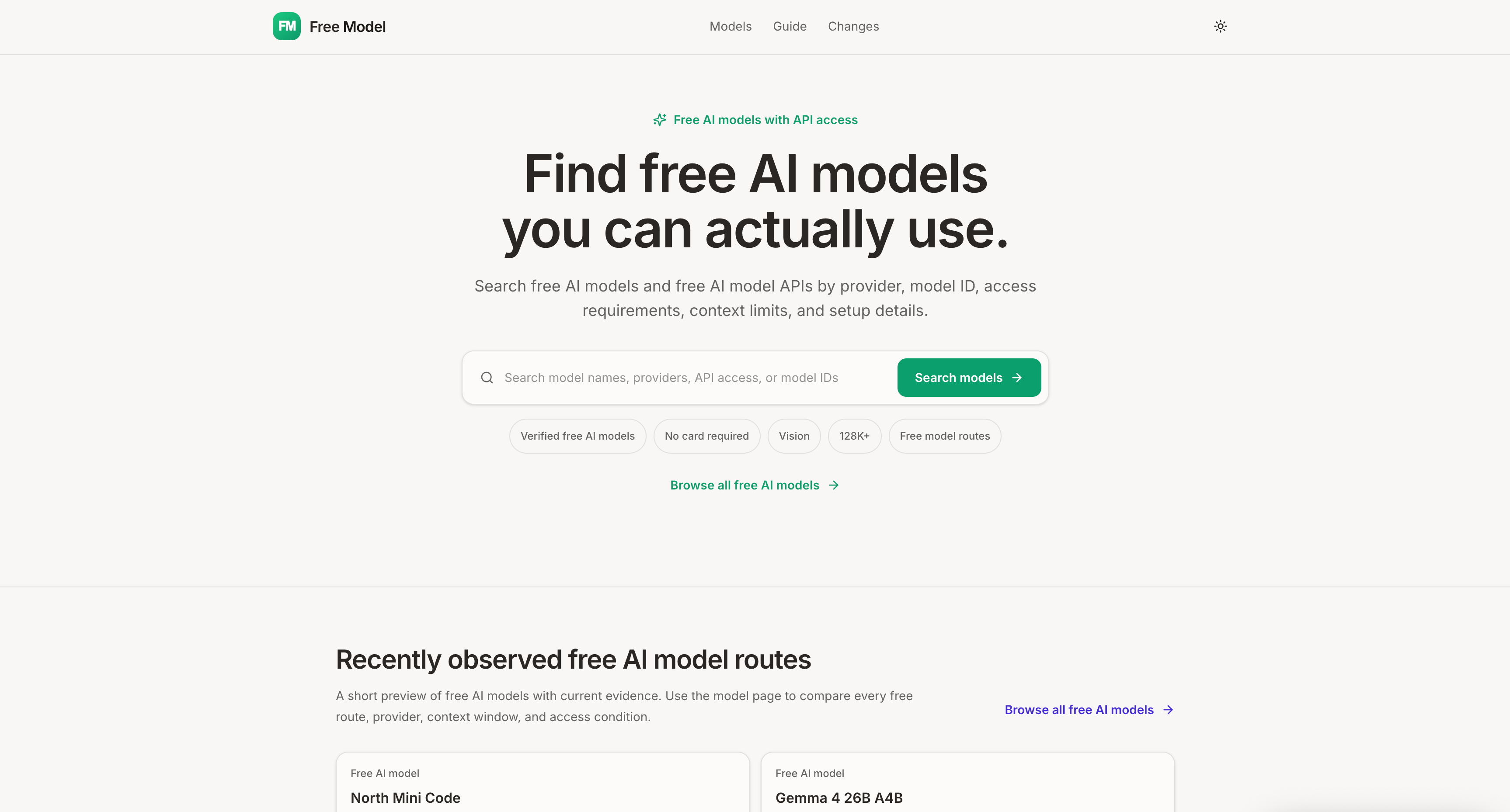 free model