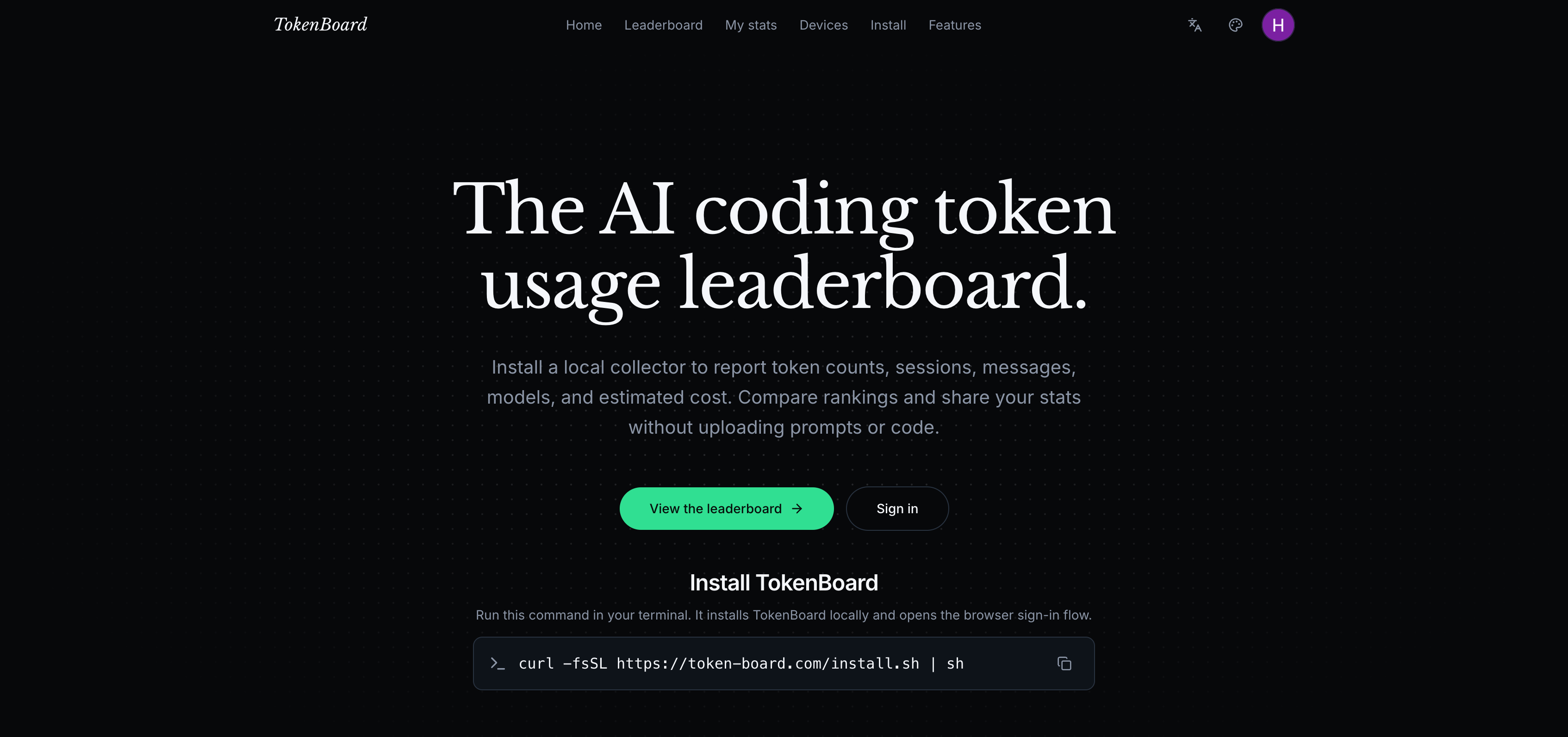 TokenBoard - AI Coding Token Usage Leaderboard