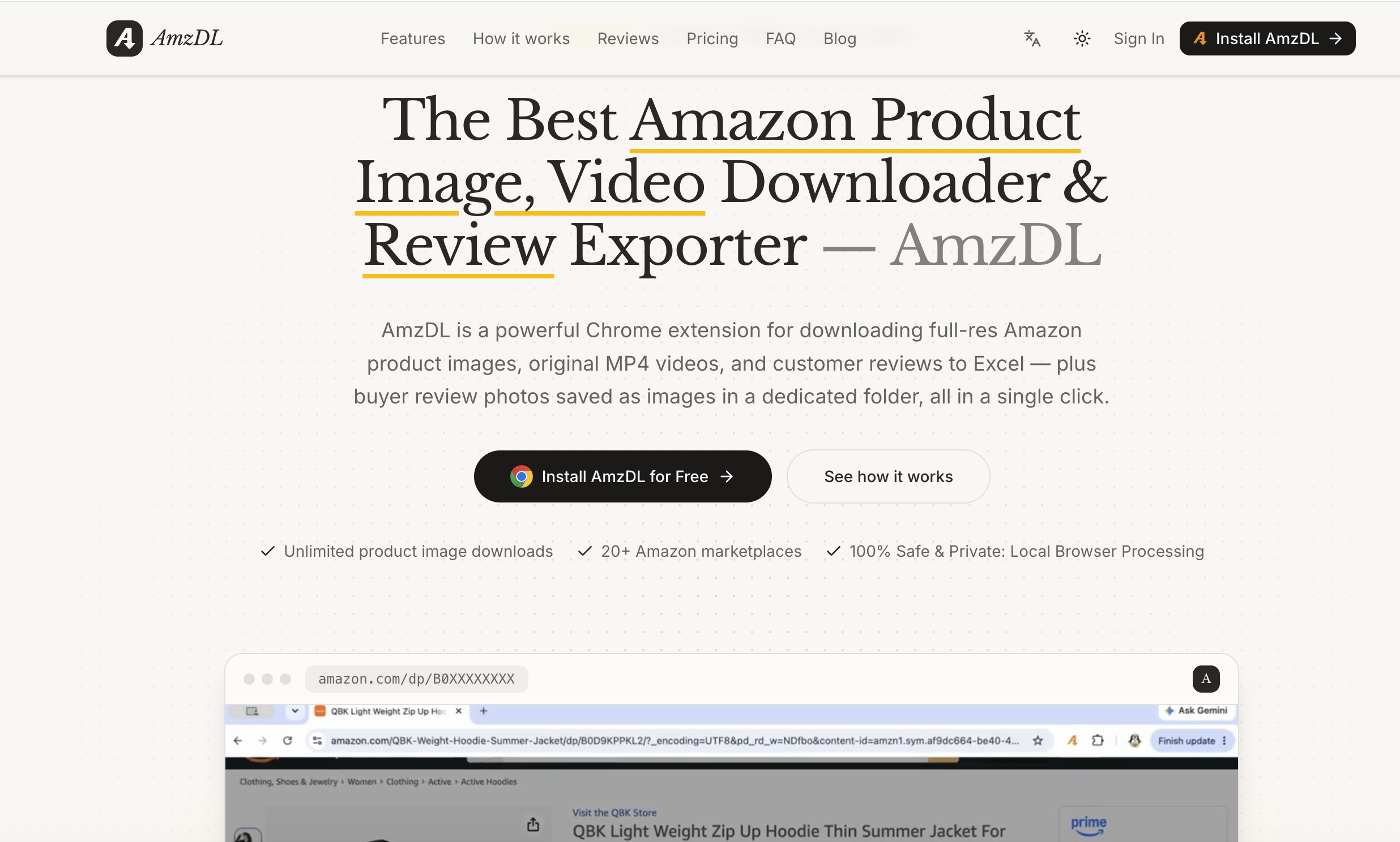 AmzDL - Best Amazon Image Downloader, Video & Review Exporter