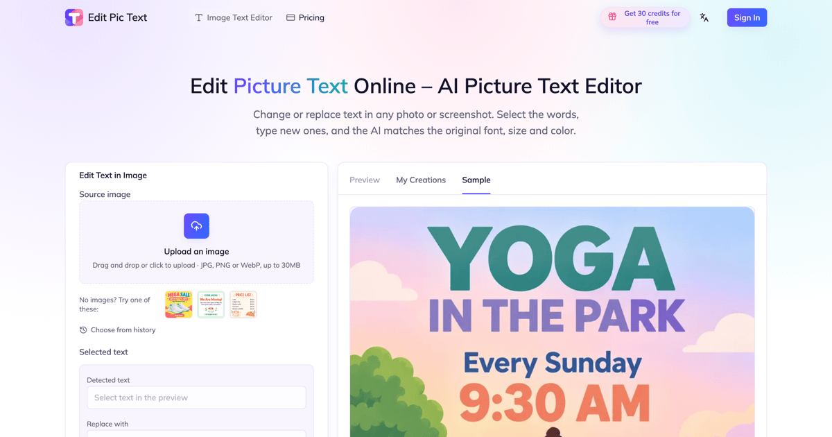 Edit Pic Text - AI Image Text Editor