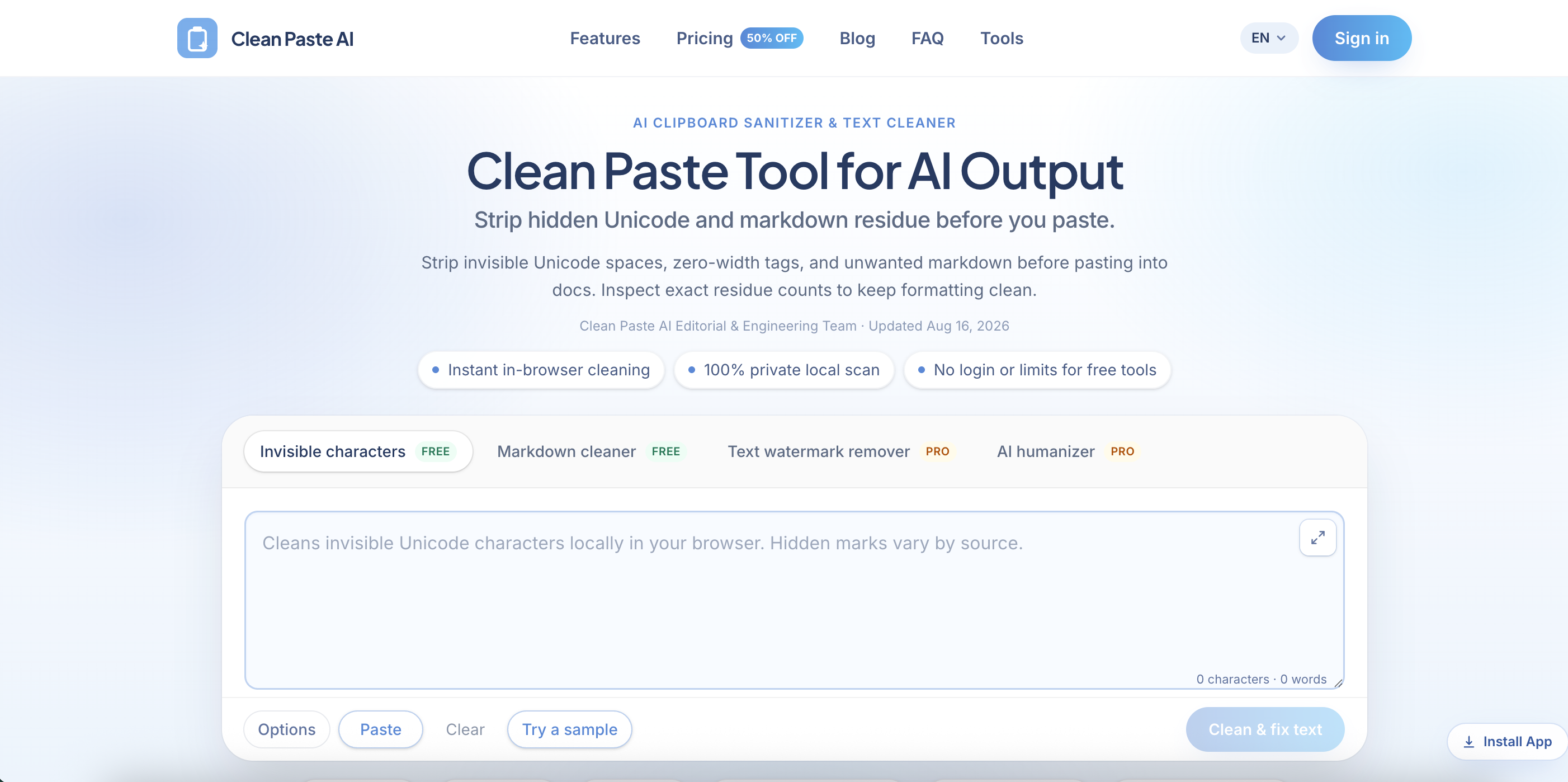 Clean Paste AI