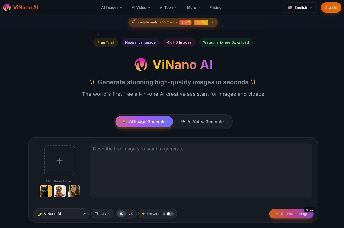 Generate stunning high-quality images in seconds
