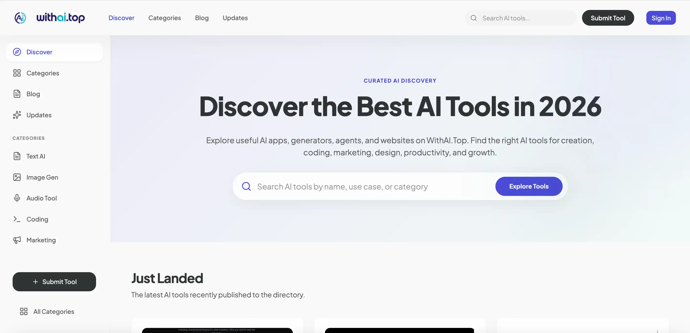 WithAI.Top - AI Tools Directory for Discovering the Best AI Apps