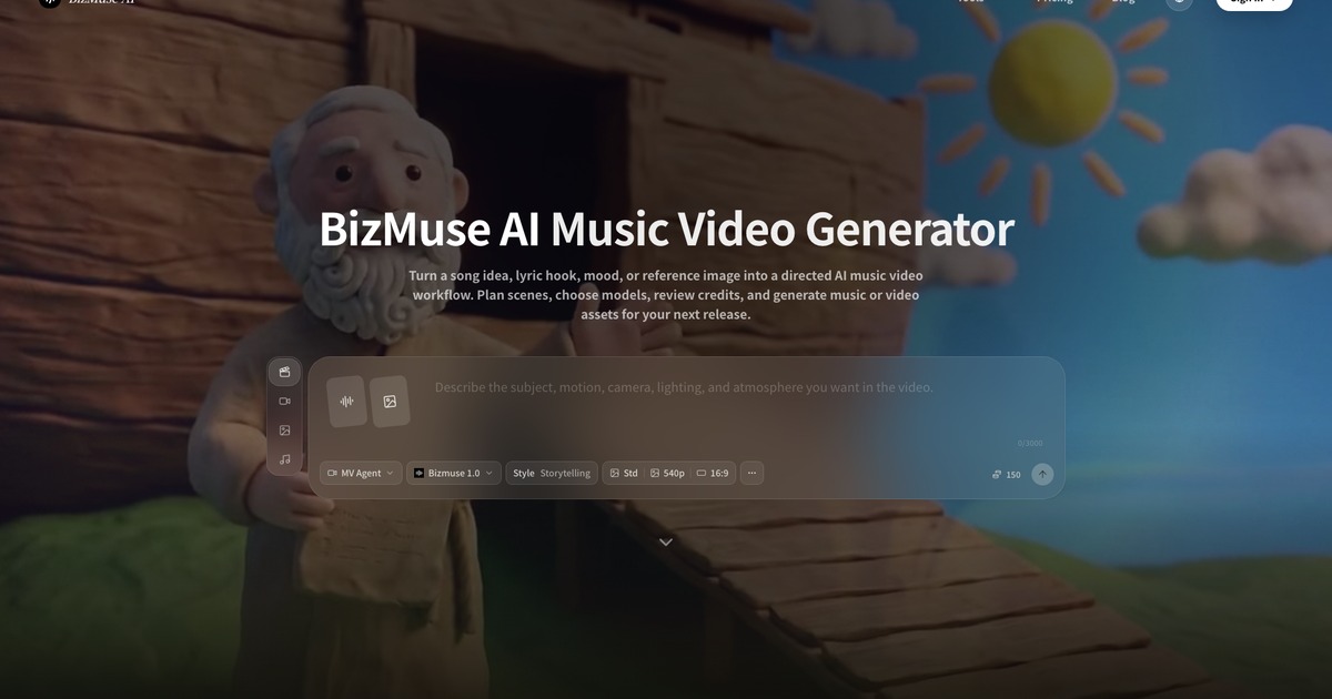 Bizmuse AI Music Video Generator