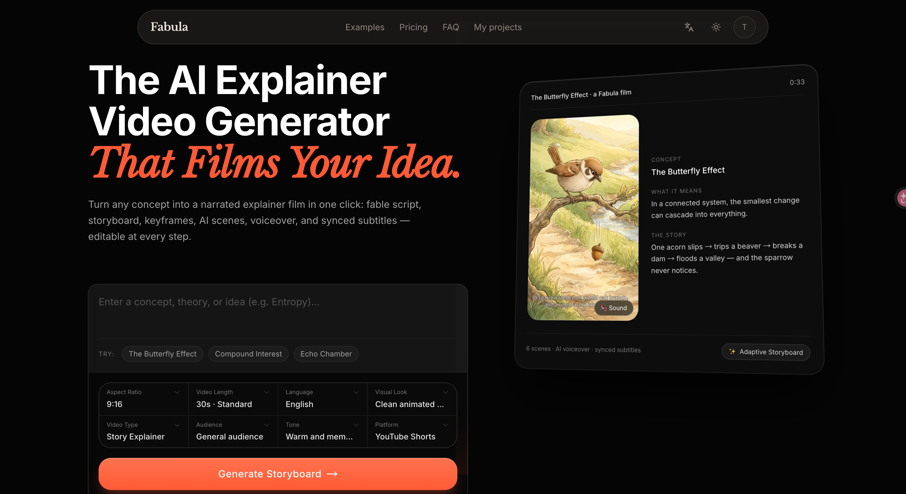 Fabula — AI Explainer Video Generator
