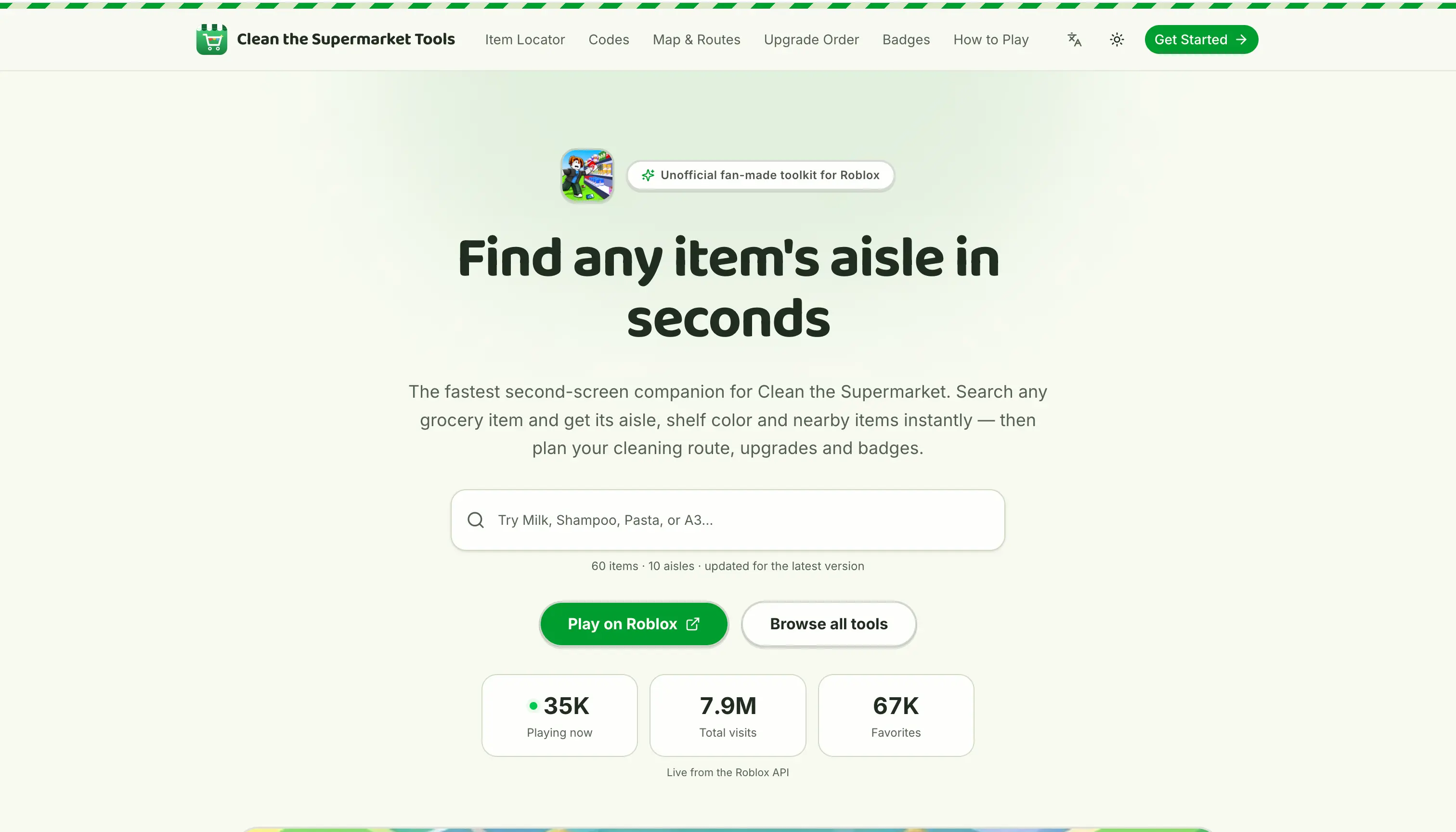 Clean The Supermarket Tools