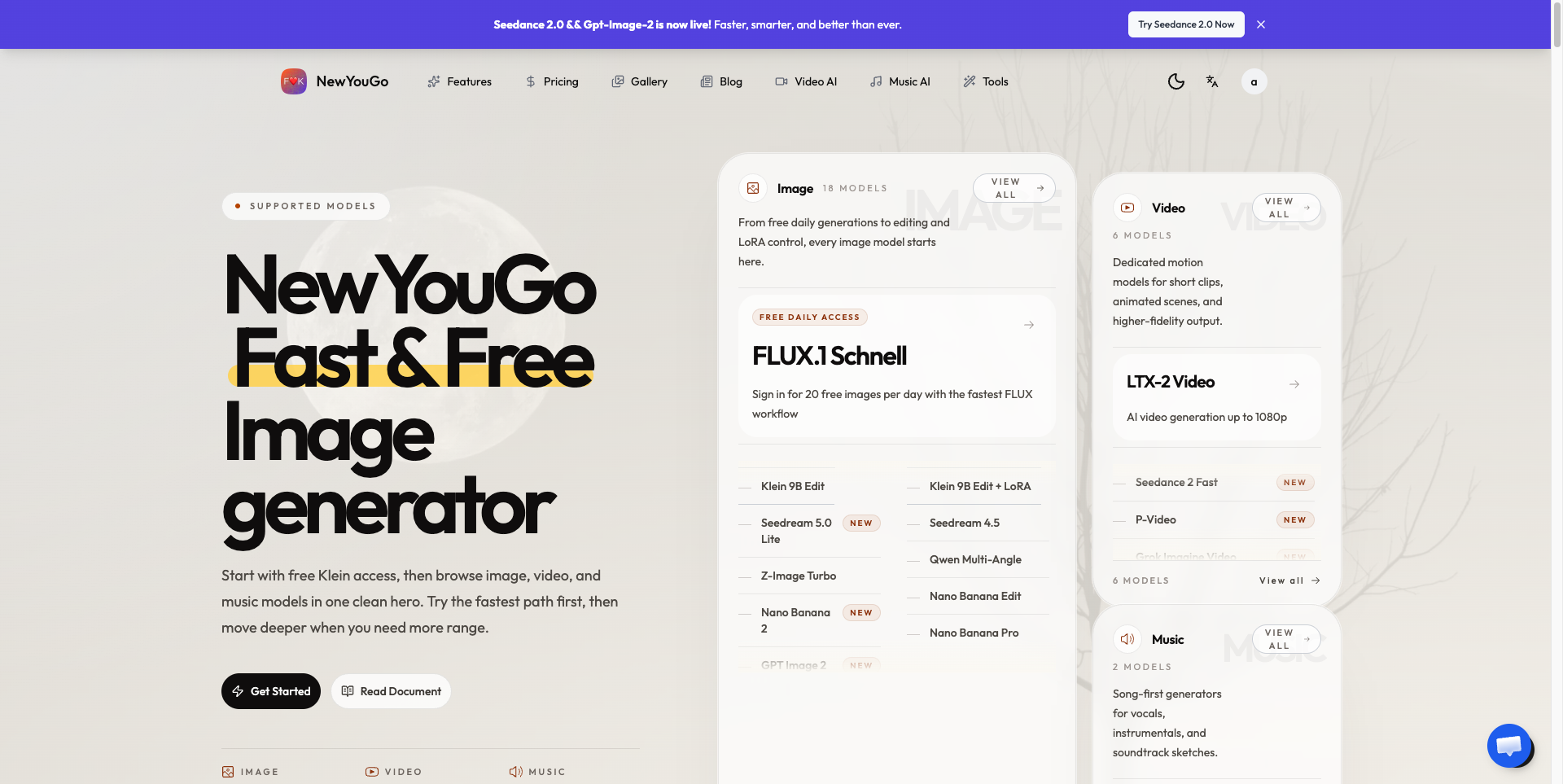 Fast & Free AI Content Platform
